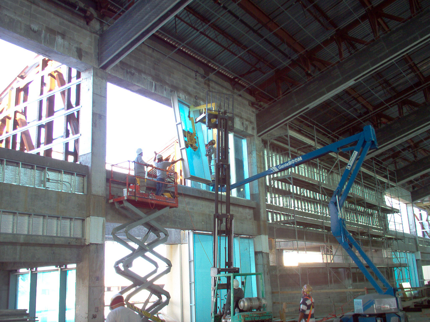 glass panel installation