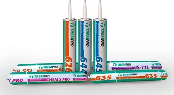 Various tubes of TREMPRO® sealant products are shown.